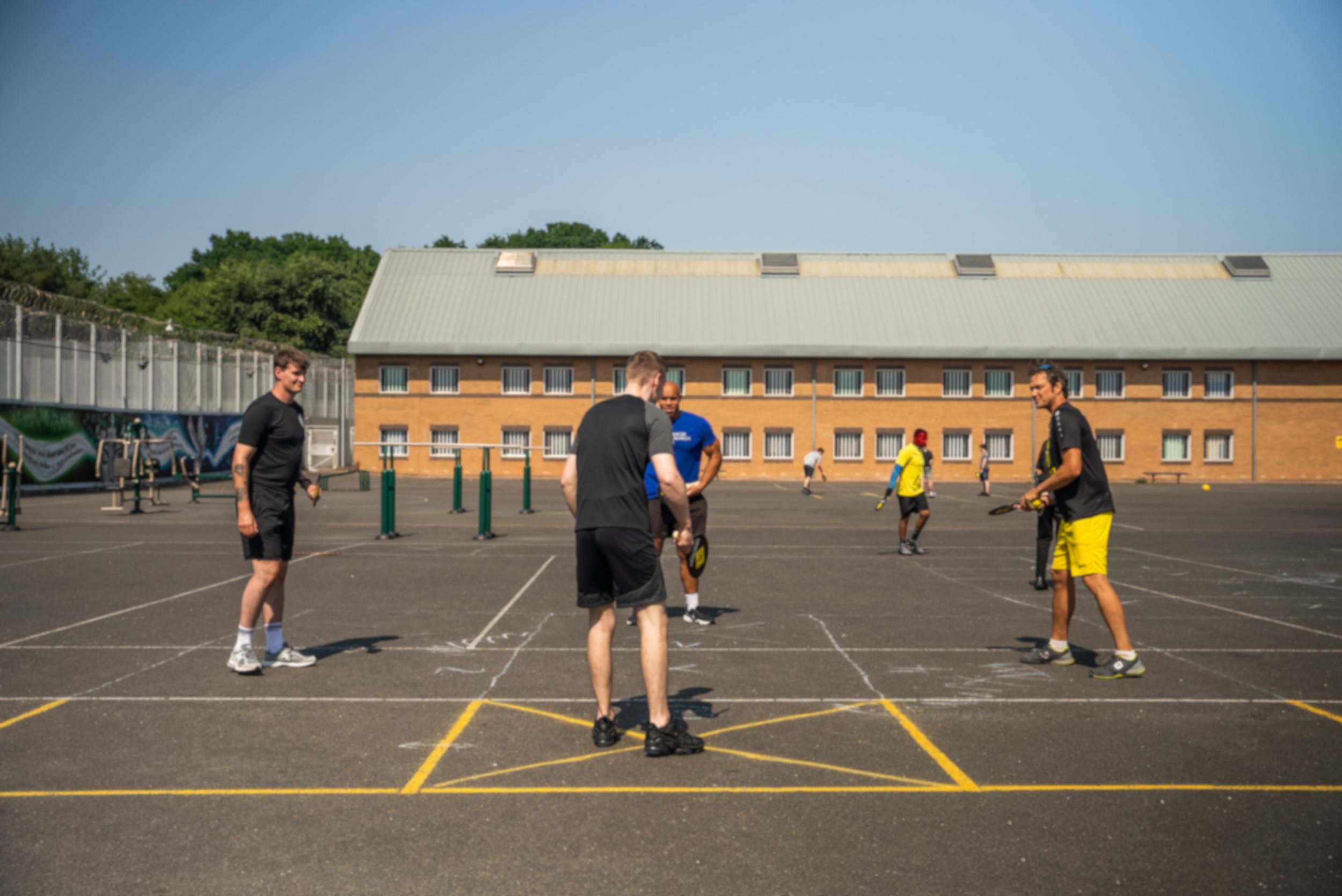 Street Racket program in prison yard